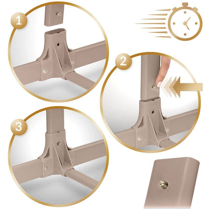 Børneseng Nukido Klapbar 0-5 Mdr 9 Kg Lys Beige
