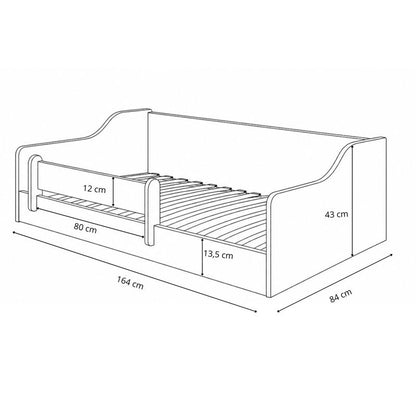 Montessori Gulvseng 160x80 cm Hvid