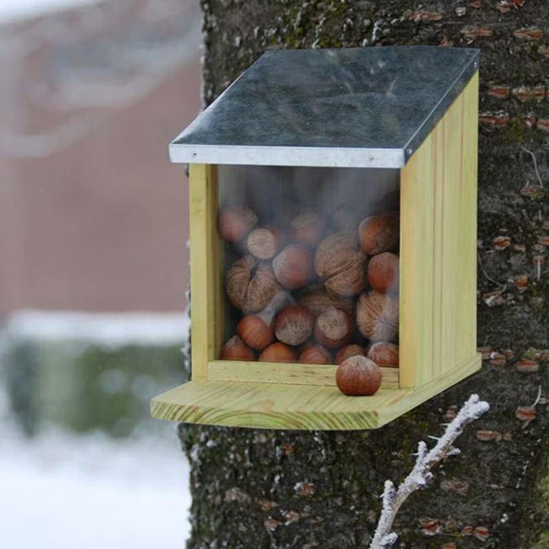 Egern Foderhus 12,6x25,4x18,9 cm Træ Brun