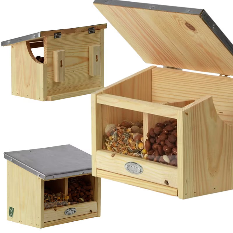 Egern Foderhus Dobbelt 25x18 cm Brun Træ