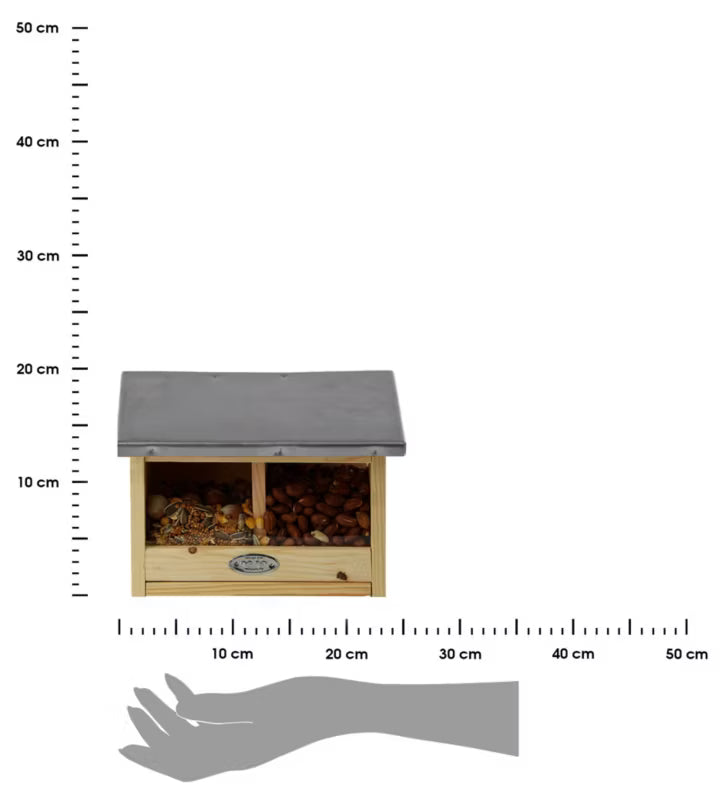 Egern Foderhus Dobbelt 25x18 cm Brun Træ