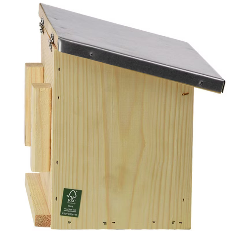 Egern Foderhus Dobbelt 25x18 cm Brun Træ