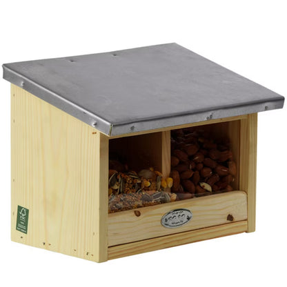 Egern Foderhus Dobbelt 25x18 cm Brun Træ
