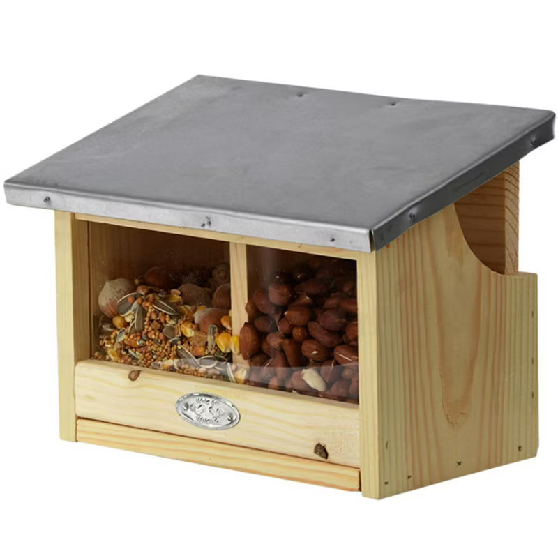 Egern Foderhus Dobbelt 25x18 cm Brun Træ