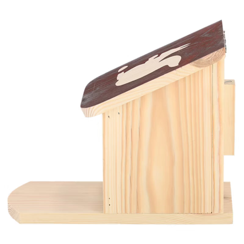 Egern Foderhus med Vindue 25x15x20 cm Brun Træ