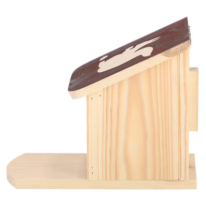 Egern Foderhus med Vindue 25x15x20 cm Brun Træ