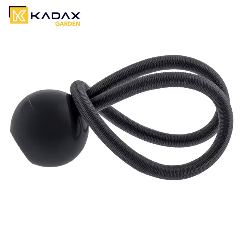 Elastisk Gummistrop med Kugle 15 cm Sort