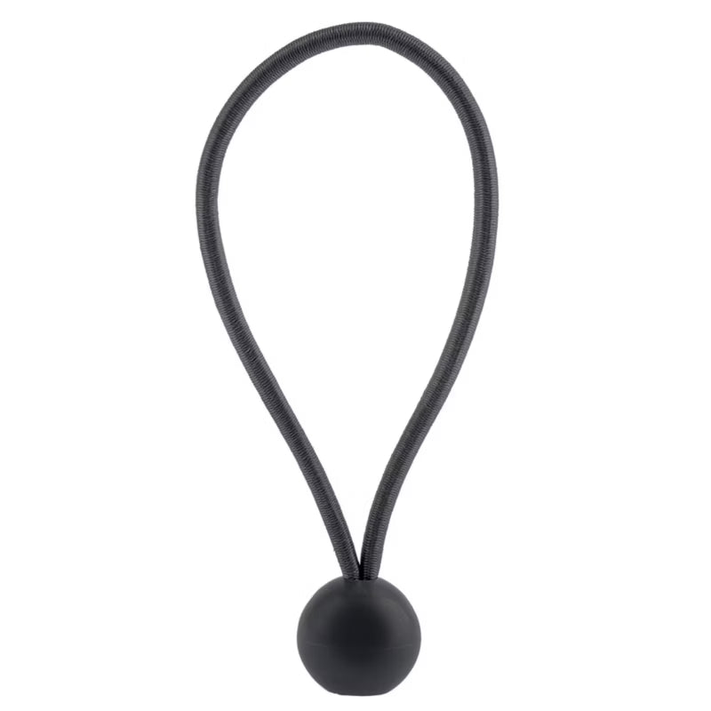 Elastisk Gummistrop med Kugle 15 cm Sort