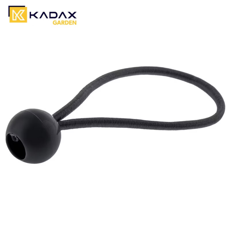Elastisk Gummistrop med Kugle 15 cm Sort