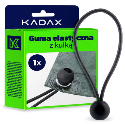 Elastisk Gummistrop med Kugle 15 cm Sort