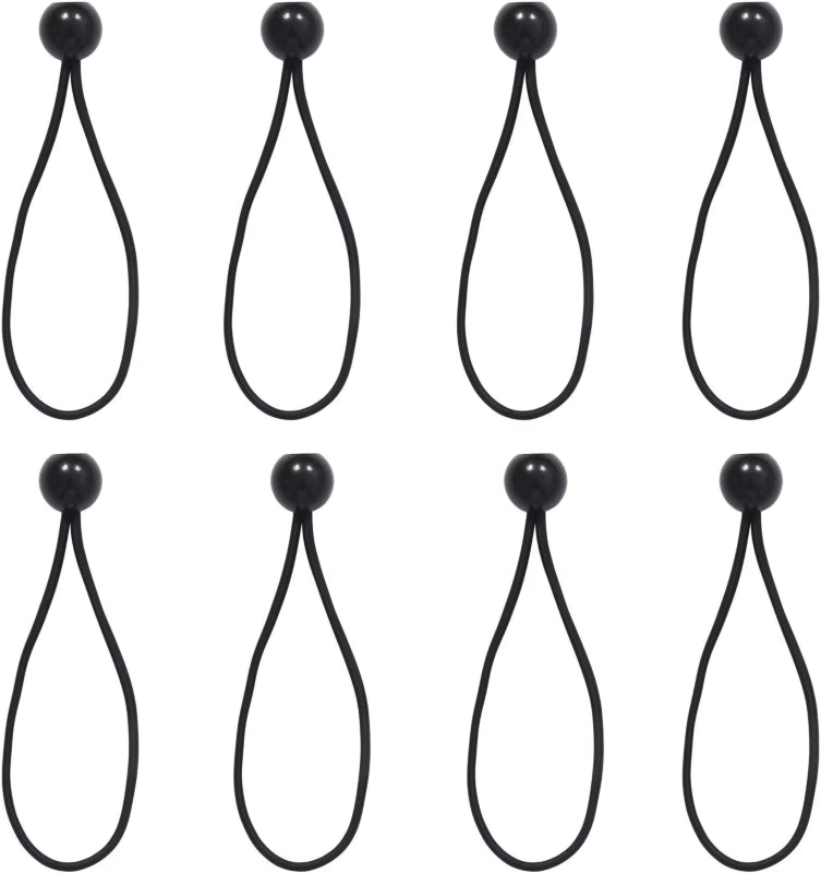 Elastiske Stropper til Presenning 20 cm Sort 8 Stk.