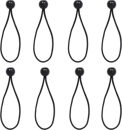 Elastiske Stropper til Presenning 20 cm Sort 8 Stk.