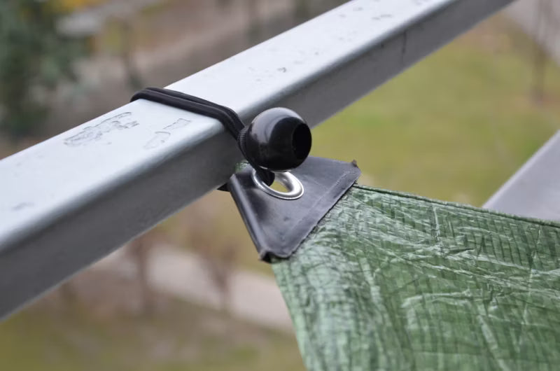 Elastiske Stropper til Presenning 20 cm Sort 8 Stk.