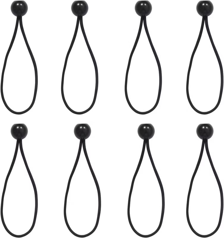 Elastiske Stropper til Presenning 20 cm Sort 8 Stk.