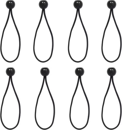 Elastiske Stropper til Presenning 20 cm Sort 8 Stk.