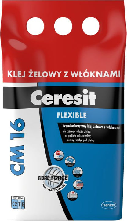 Fliseklæb CM 16 Flexible 5 kg Grå