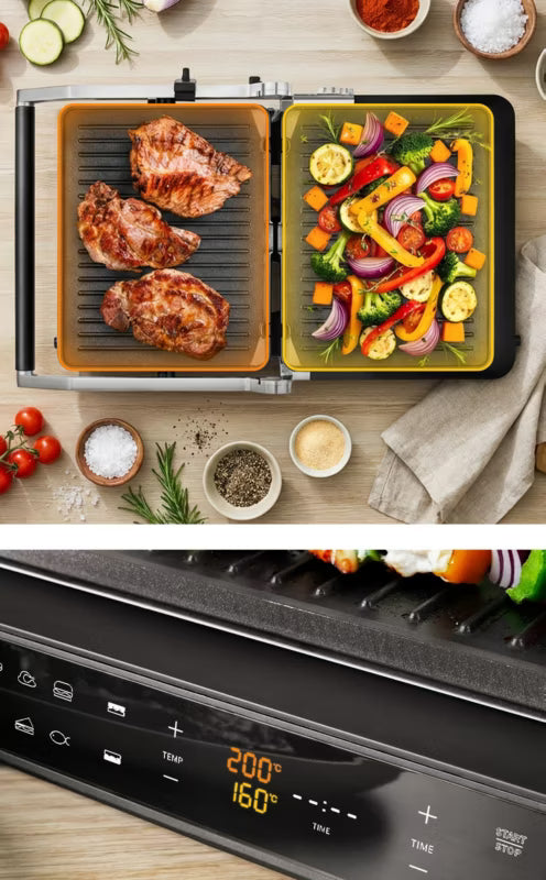 Elektrisk Bordgrill Dual Cook 2000W Sort