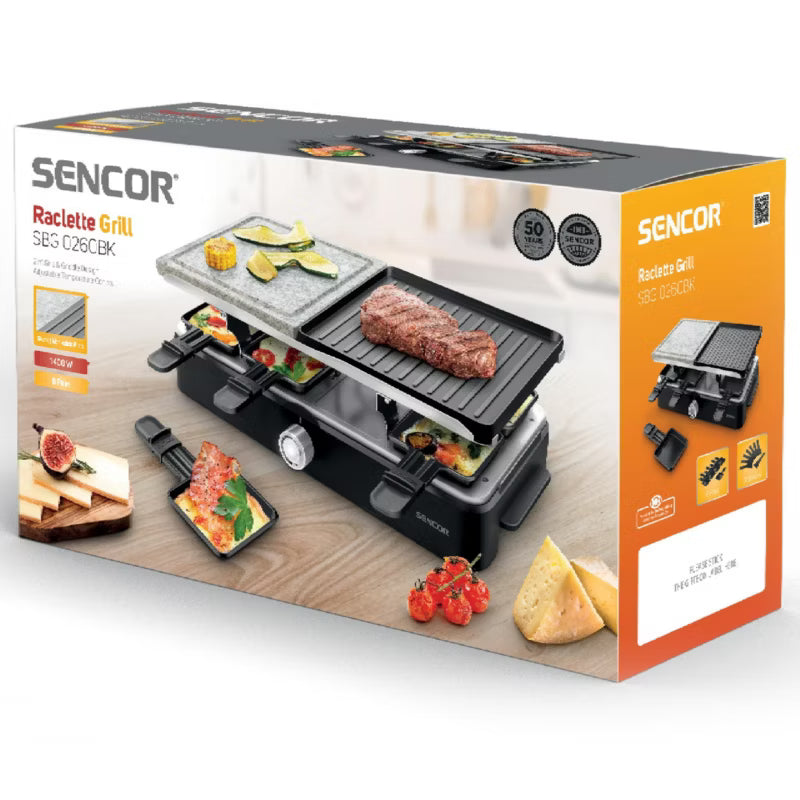 Elektrisk Bordgrill Raclette 1400W Sort
