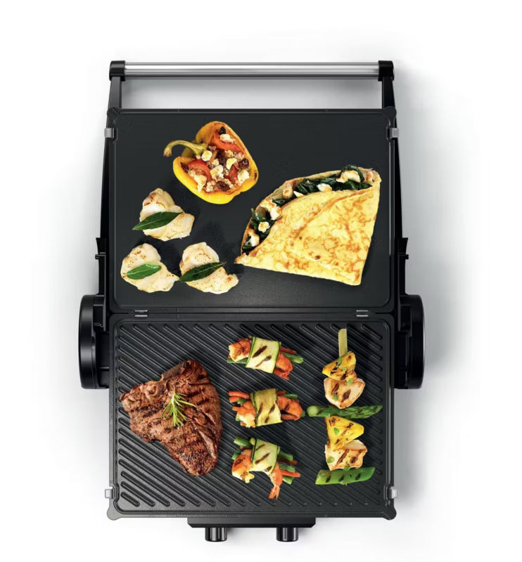 Elektrisk Bordgrill TCG4215 2000 W 32,8x23,8 cm Sort Sølv