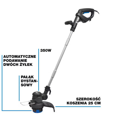 Elektrisk Græstrimmer 350 W 25 cm Sort MGT35025