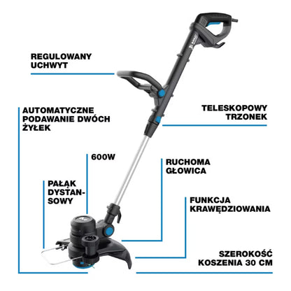 Elektrisk Græstrimmer 600W 30 cm MGT60030