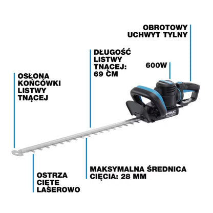 Elektrisk Hækkeklipper 700W 69 cm MCB1181GHT