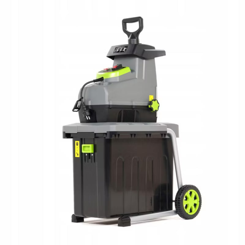 Elektrisk Kompostkværn 2800W med 60L Opsamler Sort