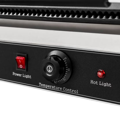 Elektrisk Kontaktgrill 2300W Rillet Stål
