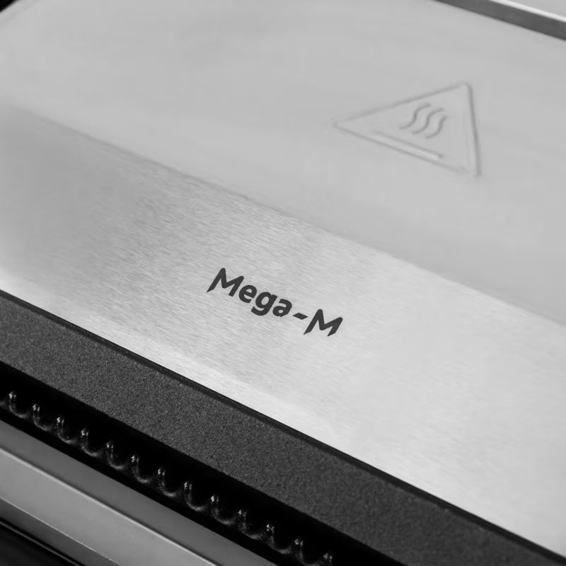 Elektrisk Kontaktgrill 2300W Rillet Stål