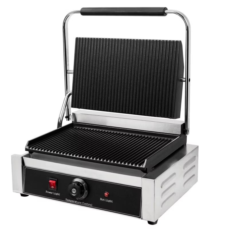 Elektrisk Kontaktgrill 2300W Rillet Stål