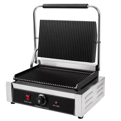 Elektrisk Kontaktgrill 2300W Rillet Stål