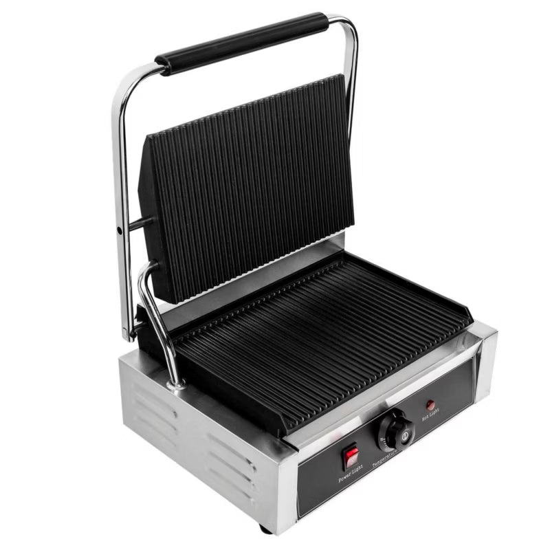 Elektrisk Kontaktgrill 2300W Rillet Stål
