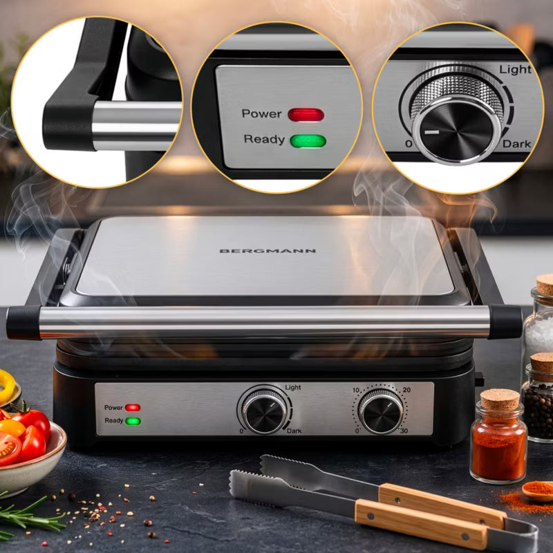 Elektrisk Kontaktgrill AI001 2000 W Inox