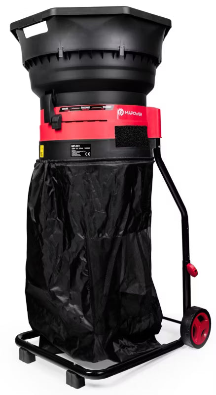 Elektrisk Løvkværn 1800W med 80 L Opsamler Sort | MPLS01