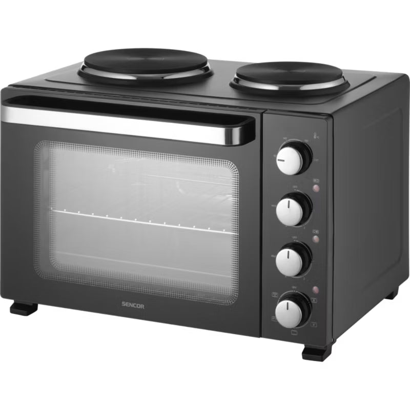 Elektrisk Miniovn SEO 3500BK 35 Liter Sort med Kogeplader