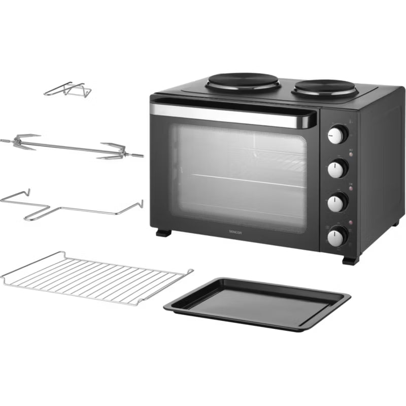Elektrisk Miniovn SEO 4800BK 48 Liter Sort med Kogeplader
