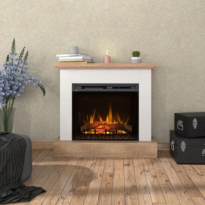 Elektrisk Pejs Jukon 23" XHD 1400W Hvid Mat Egetræ