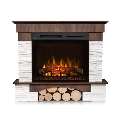 Elektrisk Pejs Porto 28" XHD 114x98 cm Mørk Valnød 1400W