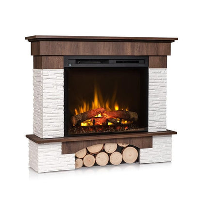 Elektrisk Pejs Porto 28" XHD 114x98 cm Mørk Valnød 1400W
