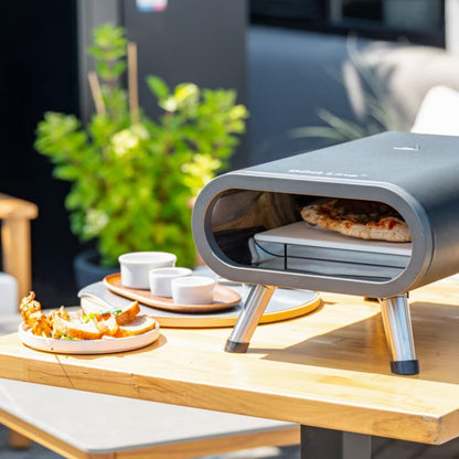 Elektrisk Pizzaovn 12" Sølv med Foldbare Ben