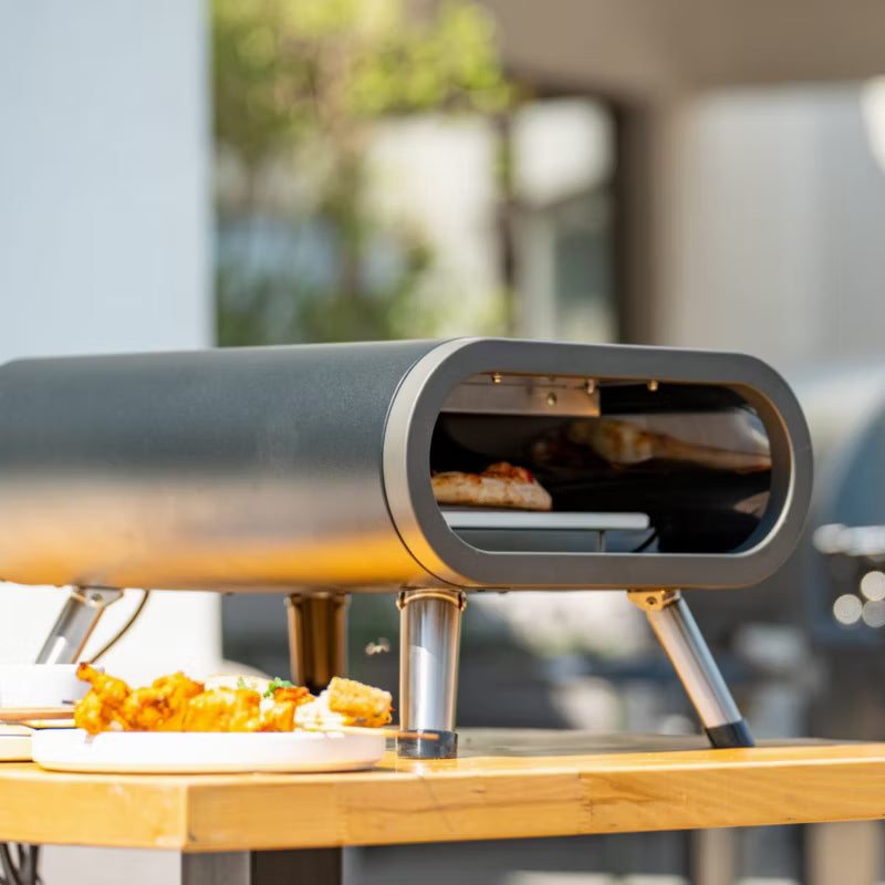 Elektrisk Pizzaovn 12" Sølv med Foldbare Ben