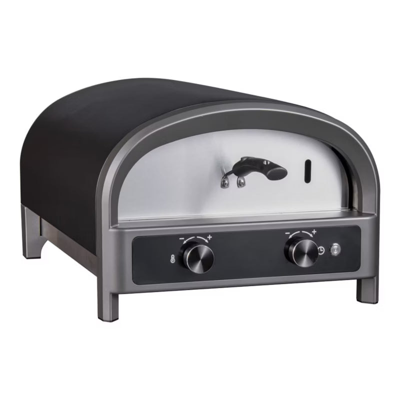 Elektrisk Pizzaovn 2200W med LCD Display 30,5 cm Rustfrit Stål