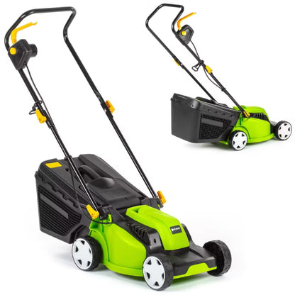 Elektrisk Plæneklipper 32 cm 1300W Sort Grøn | FZR 2025-E