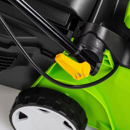 Elektrisk Plæneklipper 32 cm 1300W Sort Grøn | FZR 2025-E