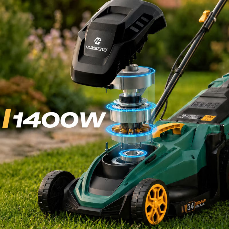 Elektrisk Plæneklipper HM-612 1400W 34 cm