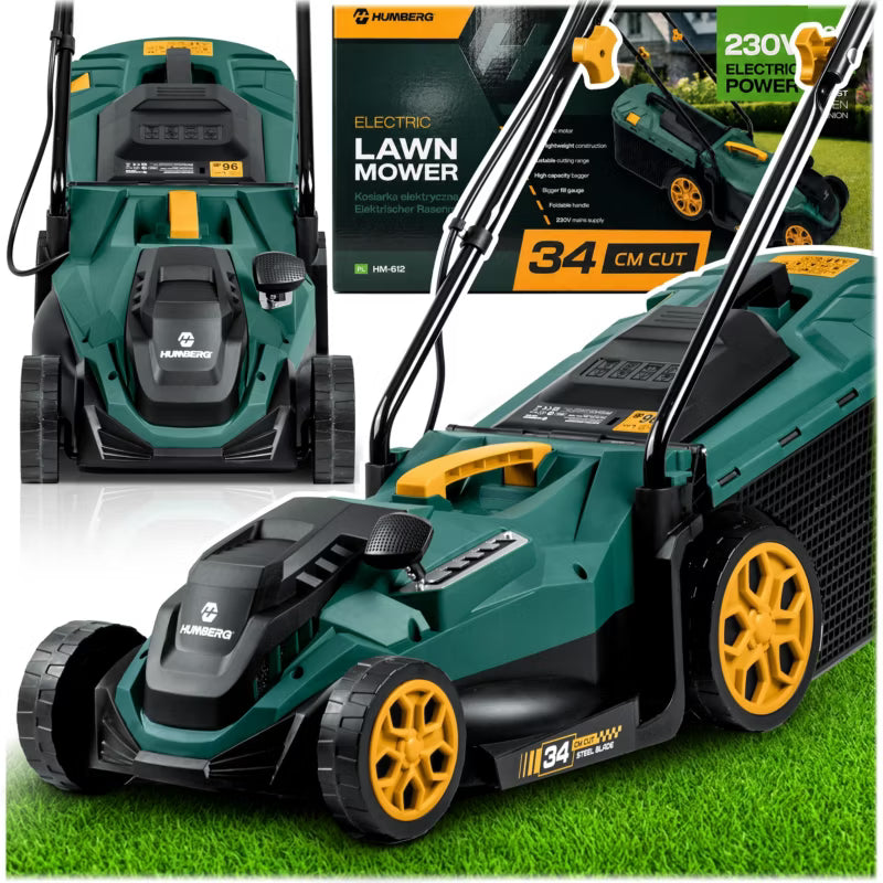 Elektrisk Plæneklipper HM-612 1400W 34 cm