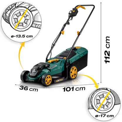 Elektrisk Plæneklipper HM-612 1400W 34 cm