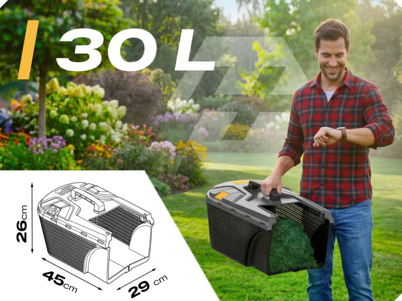 Elektrisk Plæneklipper HM-612 1400W 34 cm Grå