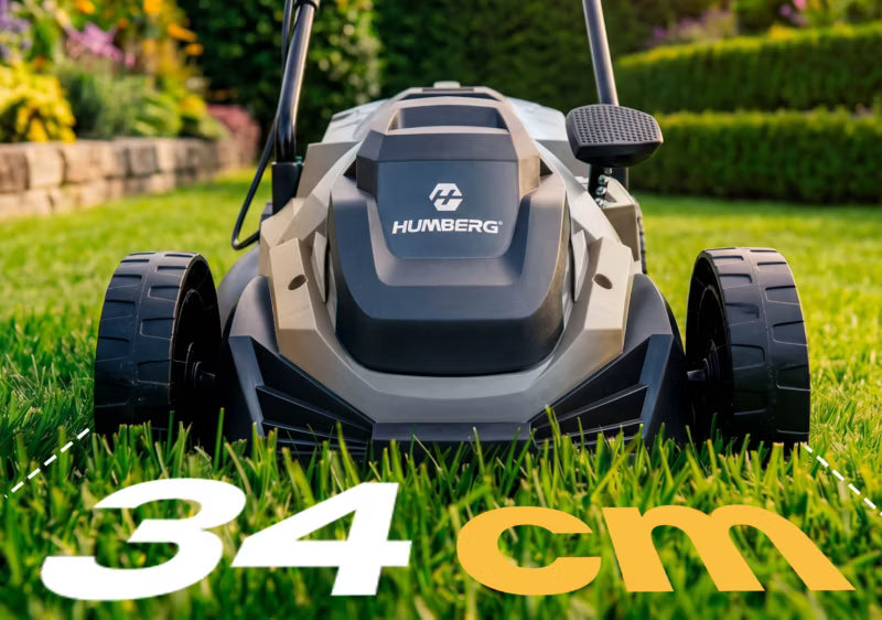 Elektrisk Plæneklipper HM-612 1400W 34 cm Grå