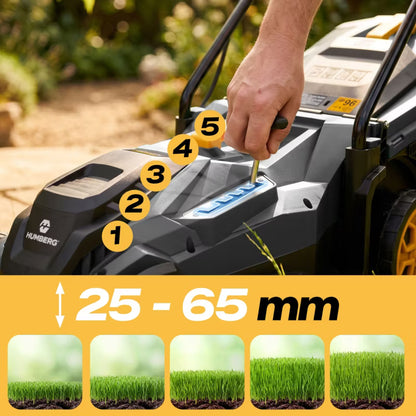 Elektrisk Plæneklipper HM-612 1400W 34 cm Grå